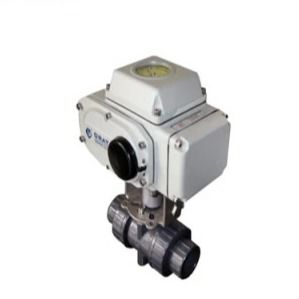 DN50 UPVC বৈদ্যুতিক বল ভালভ AC220V বৈদ্যুতিক মোটর চালিত ভালভ