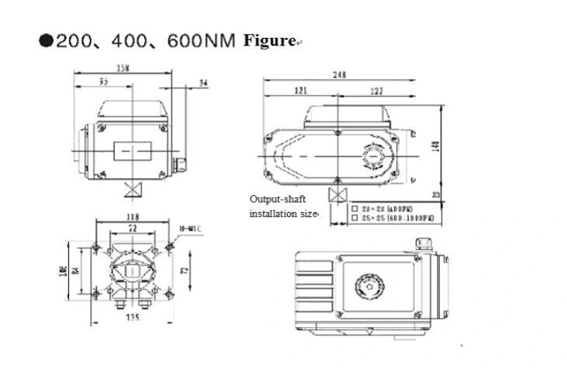 গ্রিট AC220V দ্রুত খোলা বৈদ্যুতিক actuator ক্ষুদ্র খাদ স্বয়ংক্রিয় বৈদ্যুতিক ভালভ actuator 2