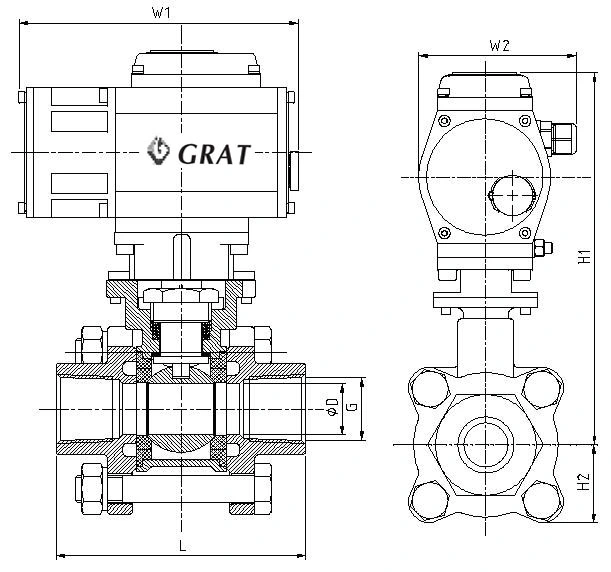 DC24V 3PC স্টেইনলেস স্টীল থ্রেড টাইপ বৈদ্যুতিক actuator নিয়ন্ত্রণ বল ভালভ 1