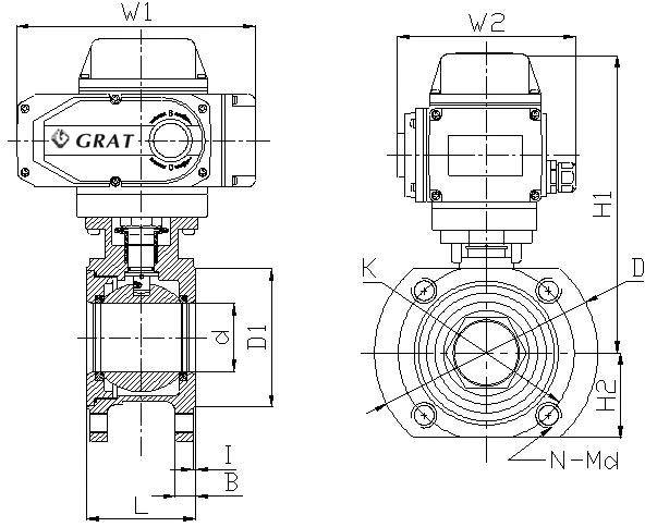DN80 স্টেইনলেস স্টীল সংক্ষিপ্ত দেহ বৈদ্যুতিক actuator ড্রাইভ নিয়ন্ত্রক বল ভালভ 1