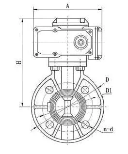 Dn150 পিভিসি বৈদ্যুতিক actuator স্যানিটারি জন্য মোটরযুক্ত প্রজাপতি ভালভ 1