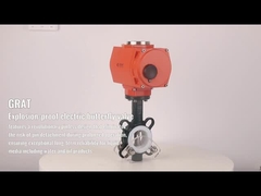 Exid II Bt4 বিস্ফোরণ প্রতিরোধী বৈদ্যুতিক চালিত প্রজাপতি ভালভ IP68 নিম্ন চাপ