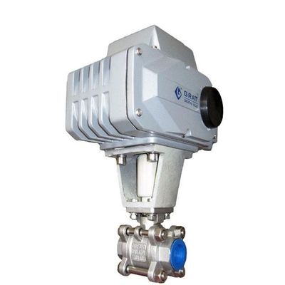 DC24V 3PC স্টেইনলেস স্টীল থ্রেড টাইপ বৈদ্যুতিক actuator নিয়ন্ত্রণ বল ভালভ